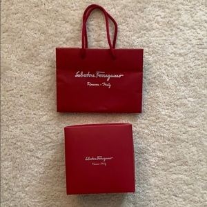 Authentic Ferragamo Gift Box & Bag Set